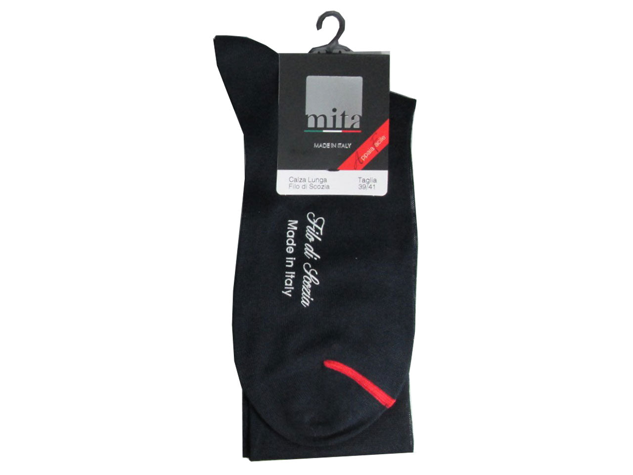 Calza lunga appaiafacile da uomo maglia jersey in filo di scozia - pack da 1 paio - blu notte 39/41