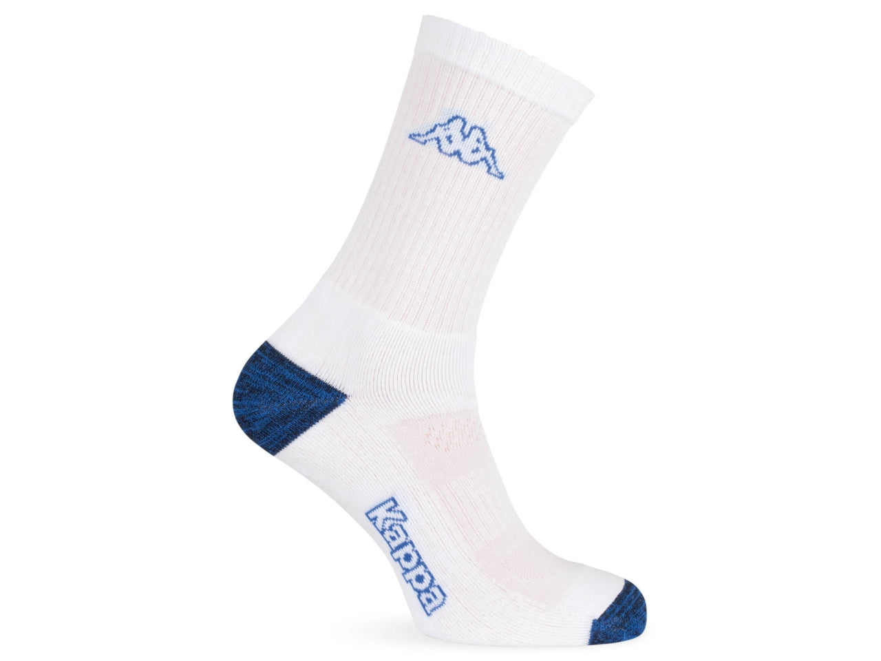 Calza corta padel da uomo maglia 1/2 spugna e pique' in cotone - pack da 1 paio - bianco / cobalto 39/42