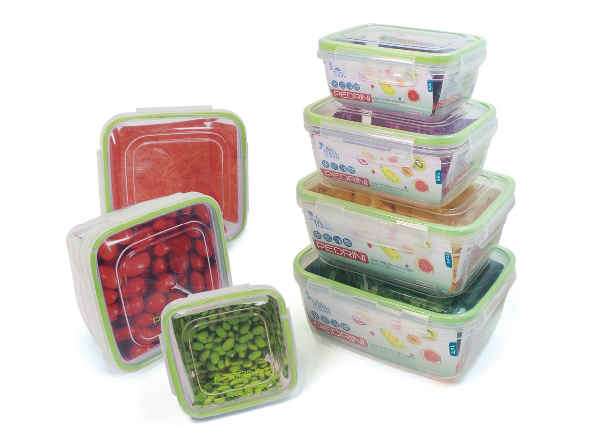 Contenitore rettangolare in plastica da 2300ml con coperchio