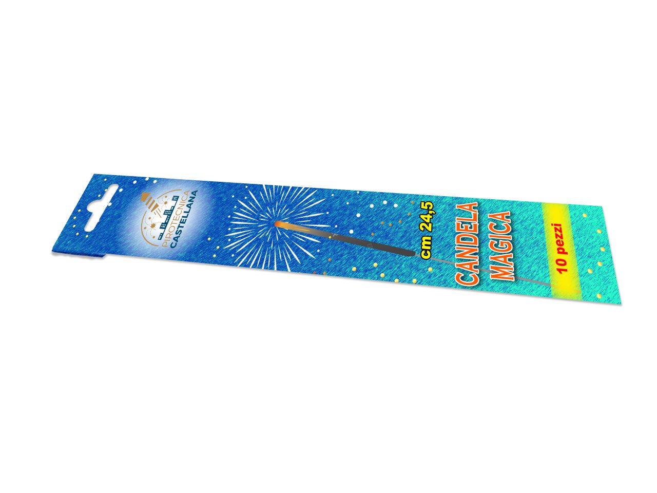 Candela magica misura 24,5cm confezione da 10 fiammelle