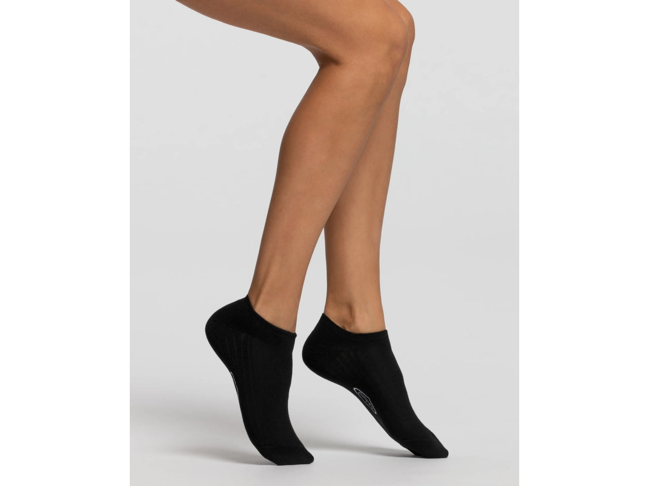 Minicalza in cotone da donna con polsino comfort, tallone rinforzato e punta rinforzata set da 3 paia colore nero taglia 39/42