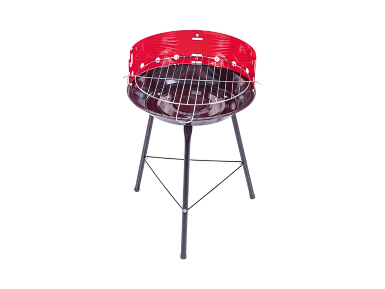 Barbecue tondo fast grill pd120 griglia acciaio cromato d.31,5cm