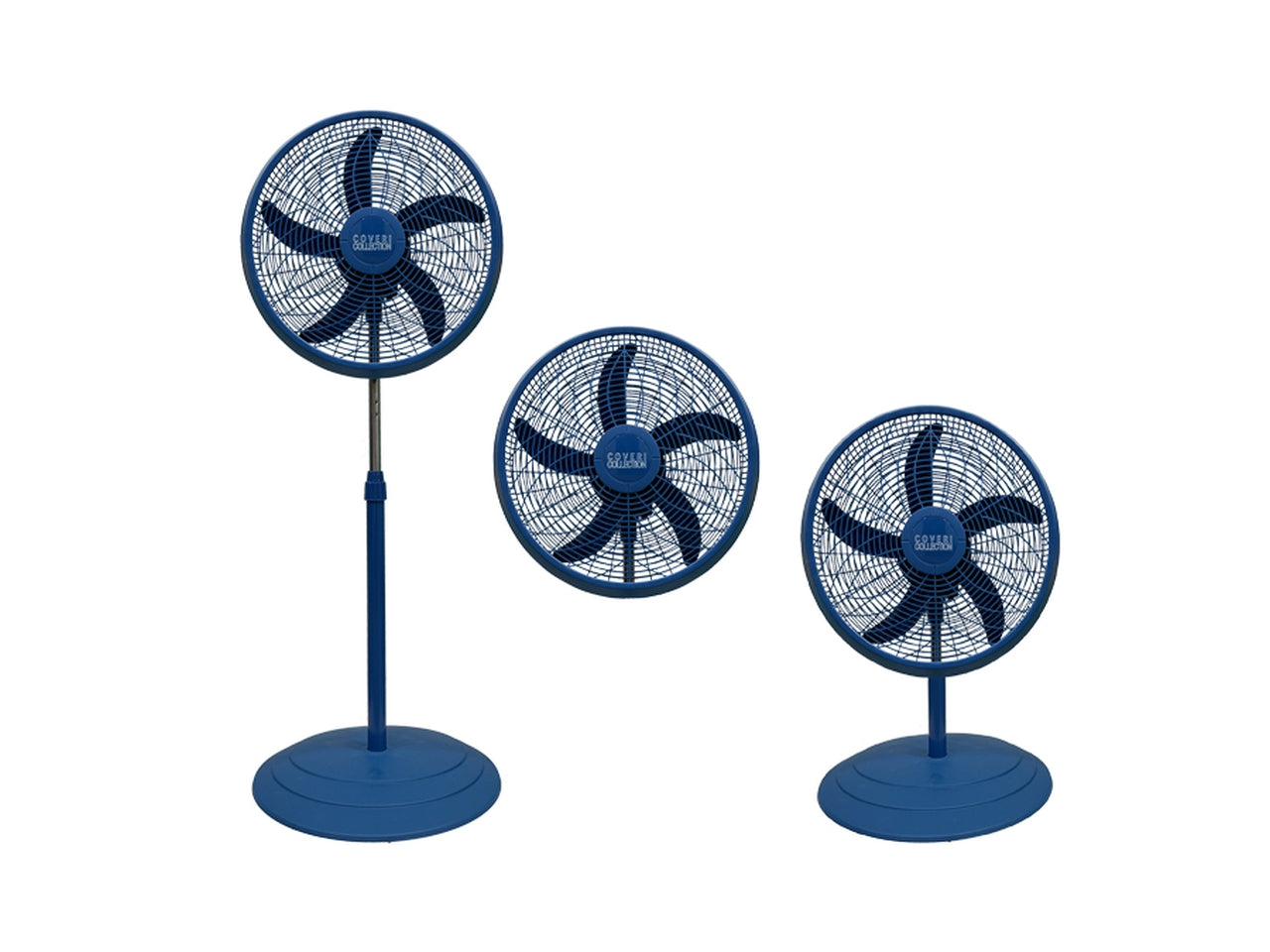 Ventilatore piantana 3in1 50x130cm 65w blu $