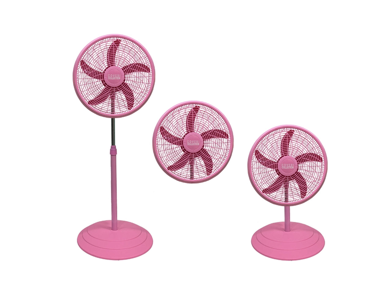 Ventilatore piantana 3in1 50x130cm 65w rosa