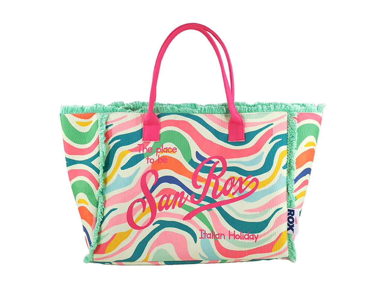 Borsa mare frange sanrox 30x12x22cm disegno 21