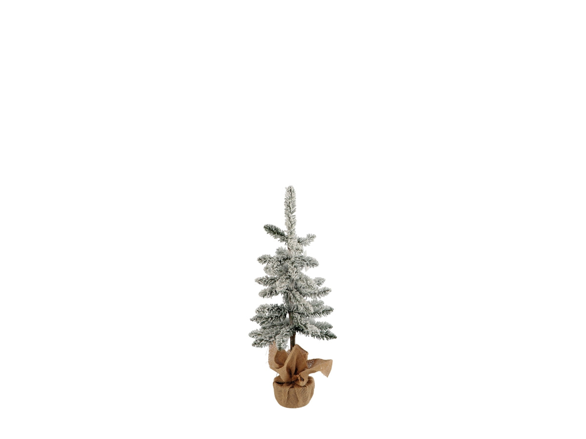 Alberello natalizio innevato in pvc d.31xh60cm