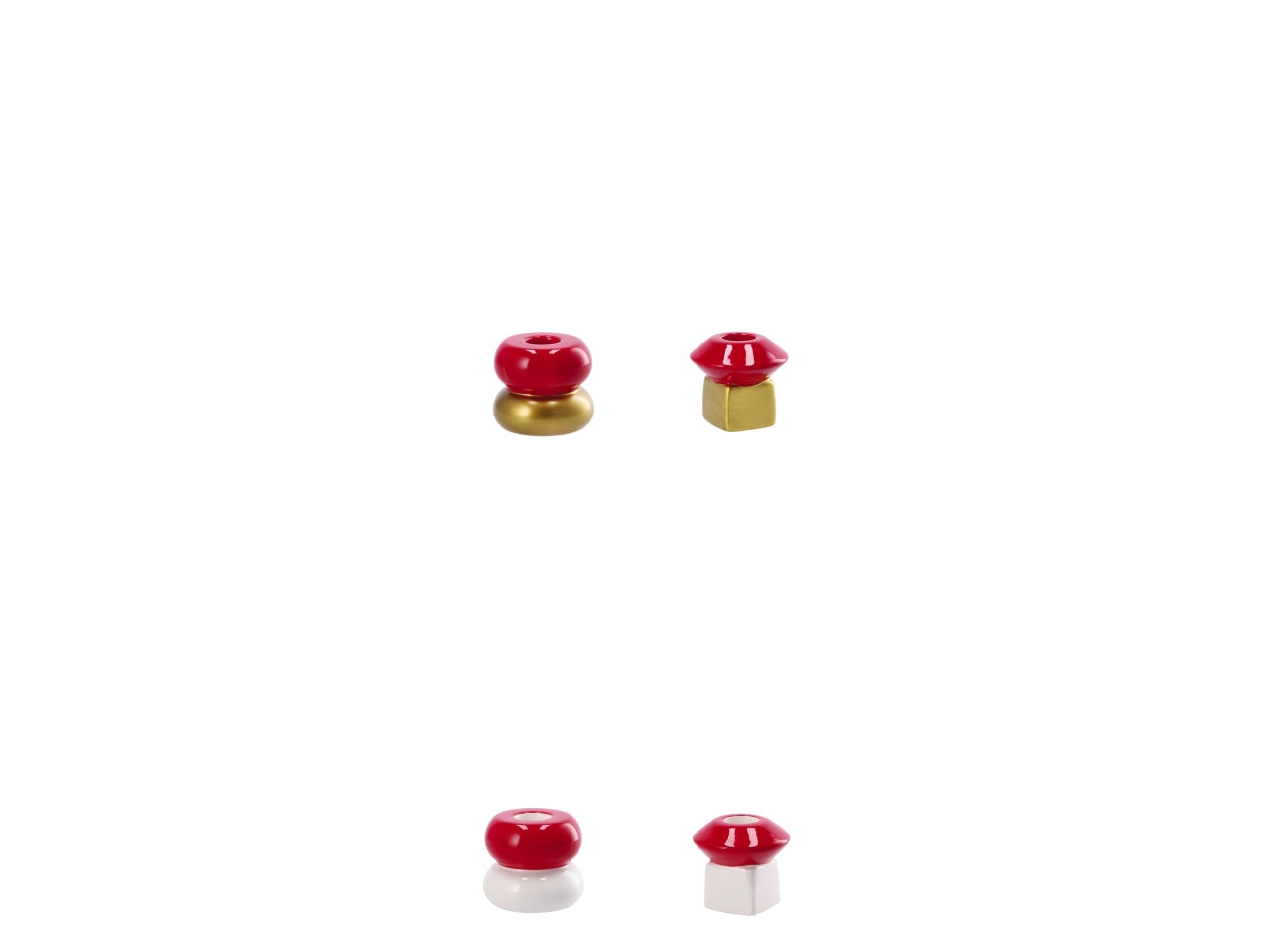 Porta candela natalizio in ceramica d.6,5h6cm - assortito