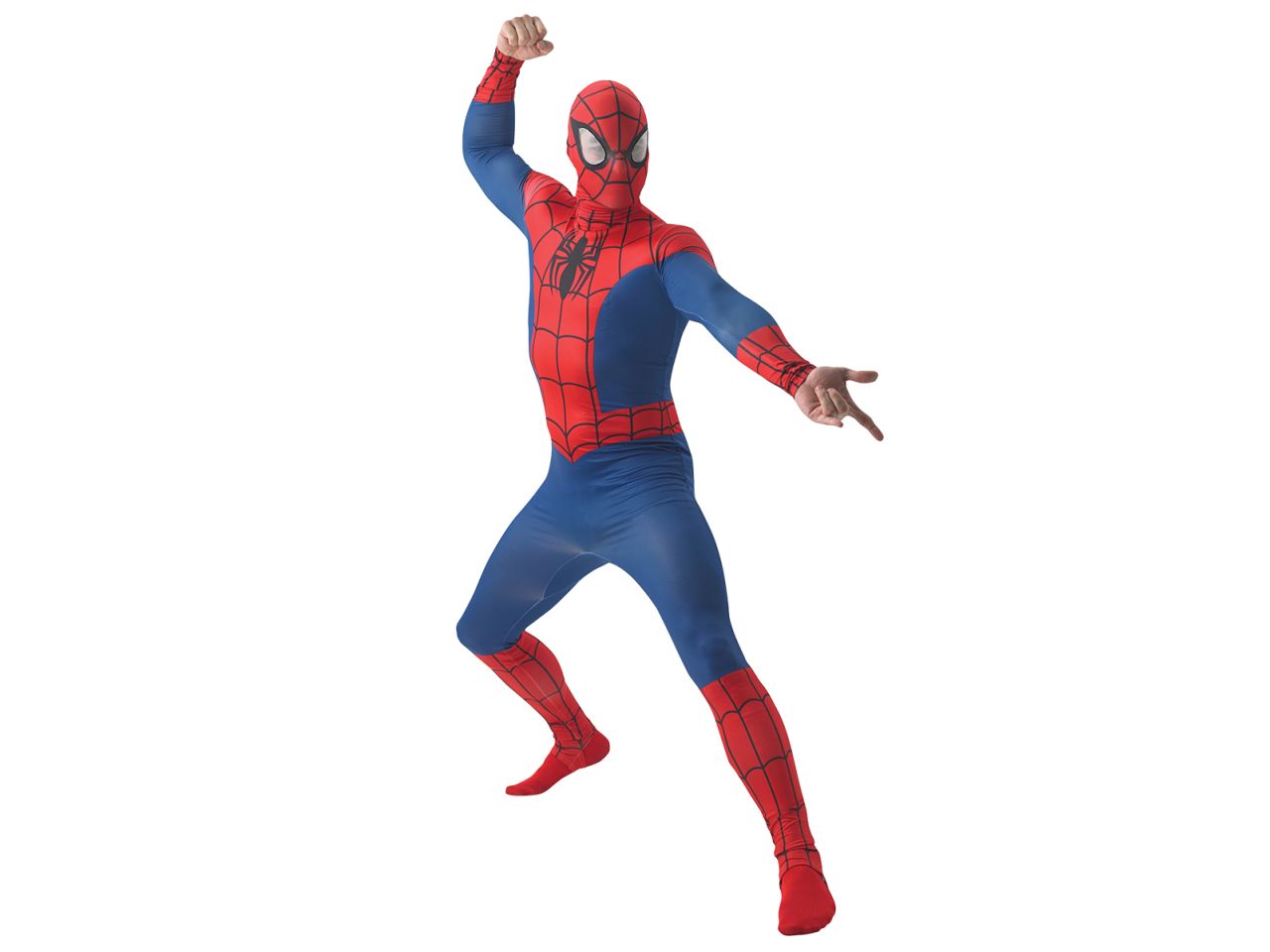 Costume adulto Spiderman, composto da tuta e maschera taglia unica