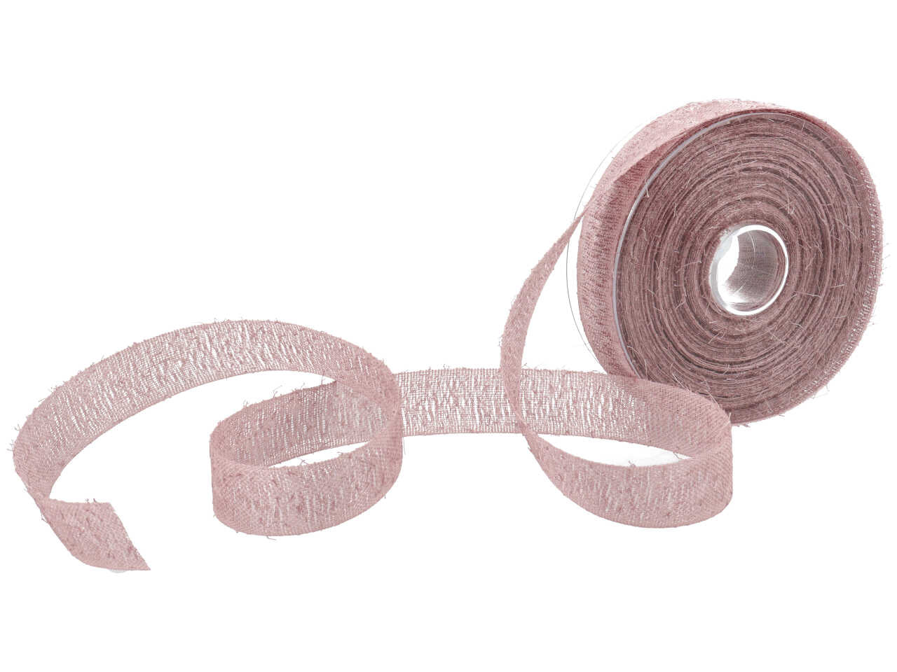 Nastro regalo rosa antico con filamenti 2,5 cm x 20 m - Sirene