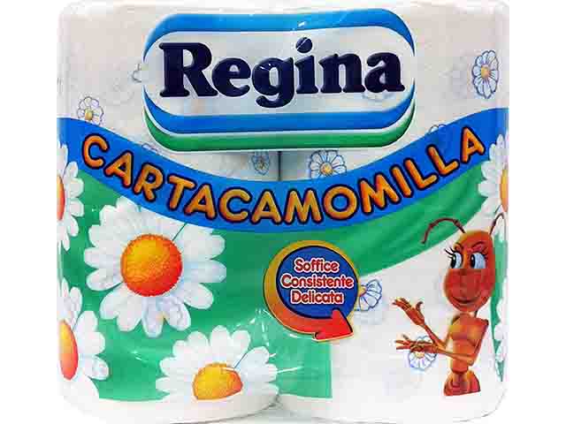 Carta igienica regina 4 rotoli camomilla$