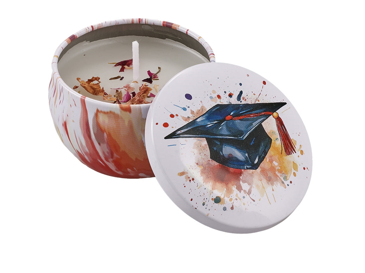 Scatola laurea candela 6x4cm