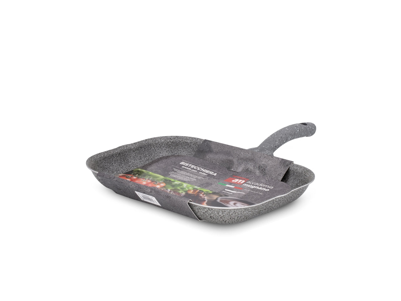 Accademia mugnano bistecchiera stone 34x24cm con 2 becchi linea fuoco e idee