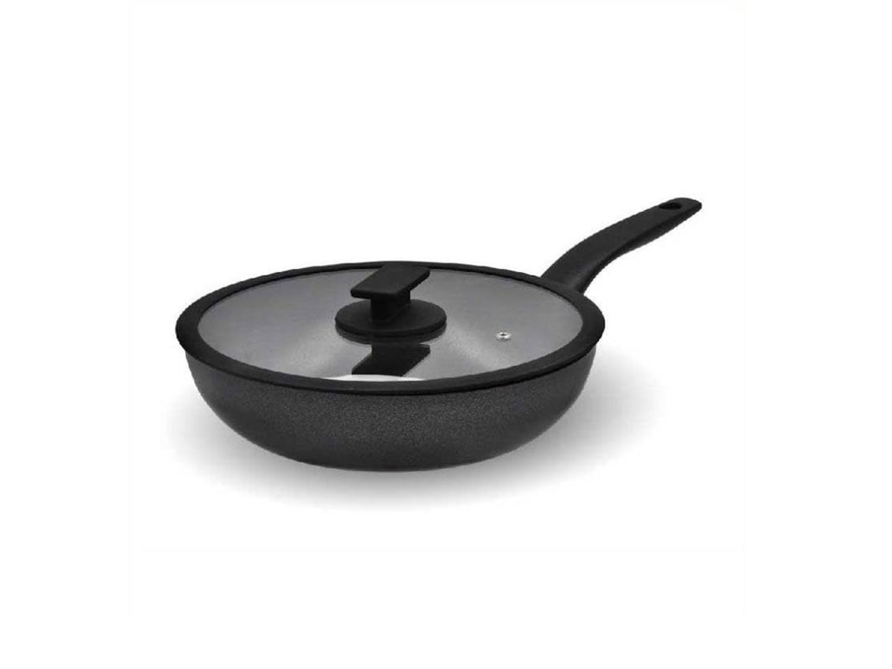 Vulcano saltapasta cm.26 coperchio vetro bordo in silicone