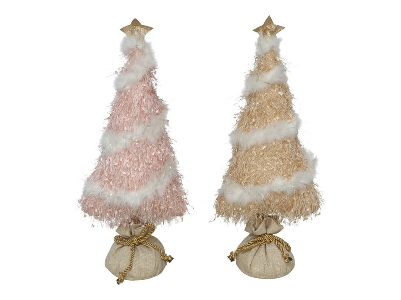 Alberello di natale con stella 23x14x50cm-disponibile in 2 assortimenti