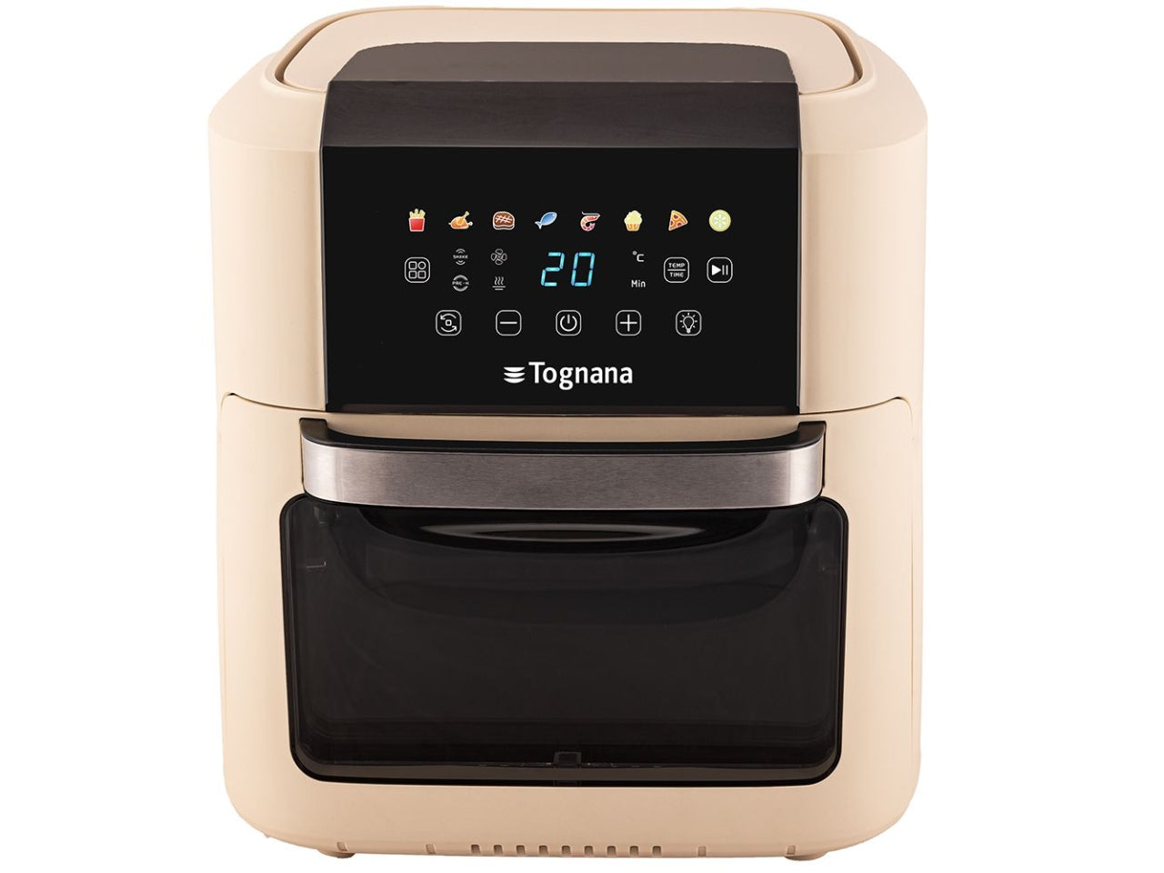 Friggitrice ad aria Tognana 11 L vintage in plastica e acciaio inox champagne e nero 32,5x41x32 cm