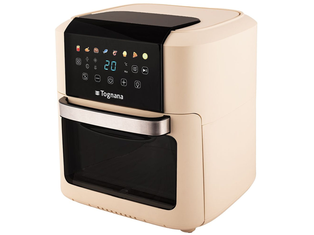 Friggitrice ad aria Tognana 11 L vintage in plastica e acciaio inox champagne e nero 32,5x41x32 cm