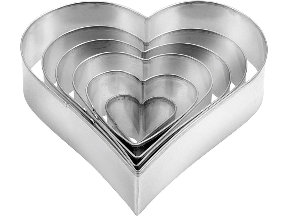 Tagliabiscotti Cuore in acciaio 6 pezzi da 25 a 85 cm Tescoma Delicia