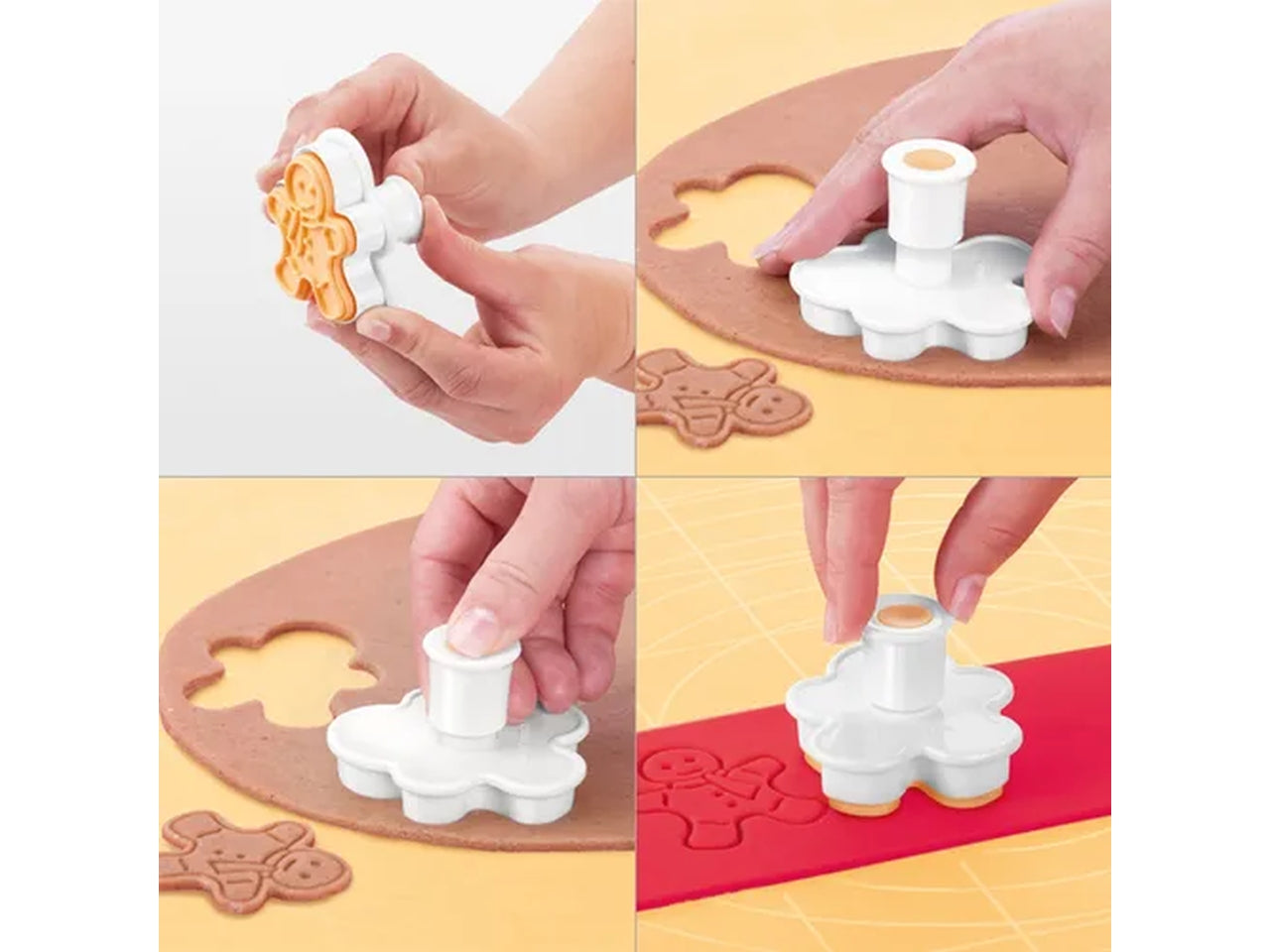 Tagliabiscotti con Timbro a forma di omino di 7 e 9 cm 2 pezzi Tescoma Delicia