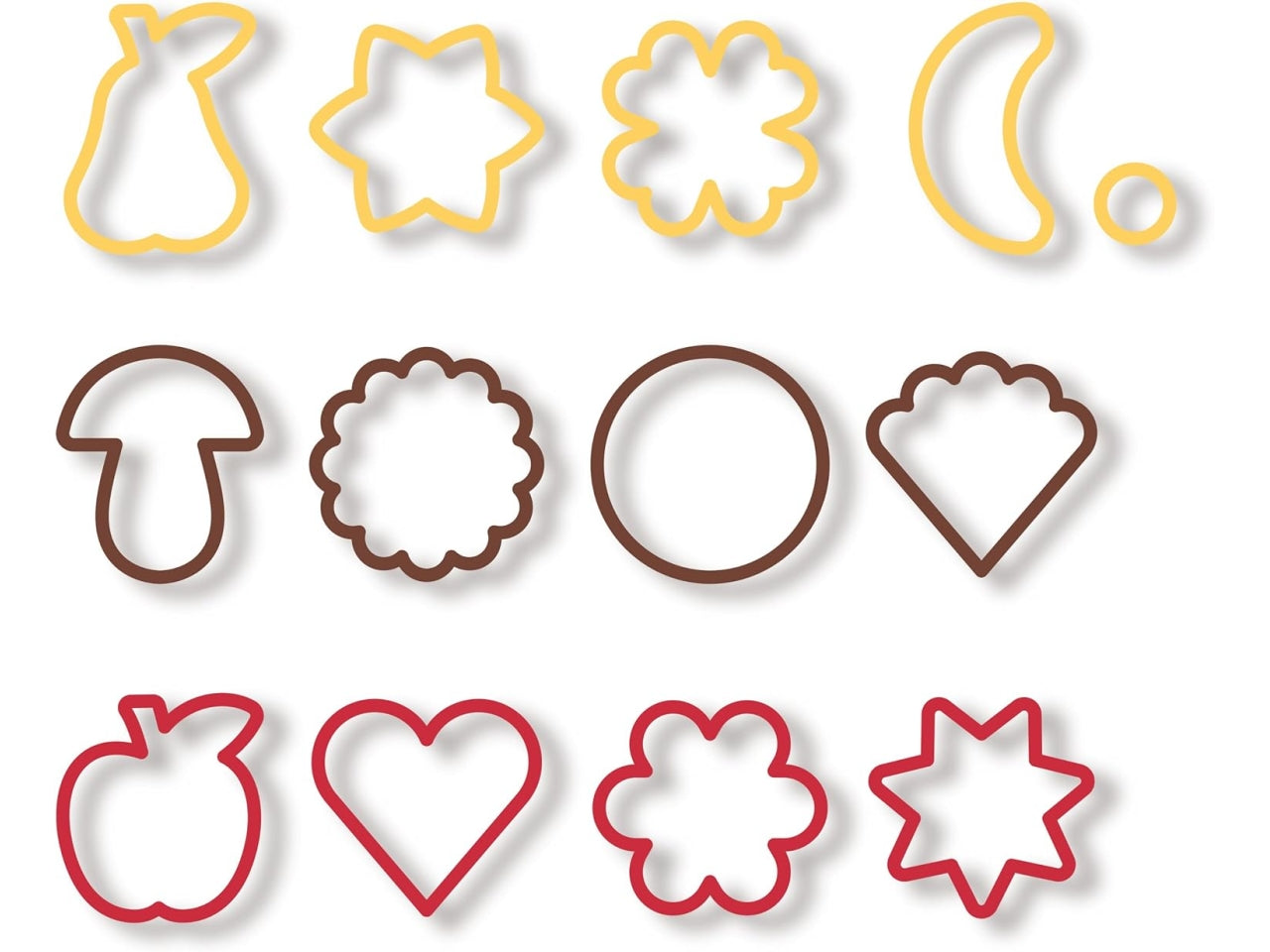 Tagliabiscotti Tradizionali di 4 e 5 cm 13 pezzi Tescoma Delicia