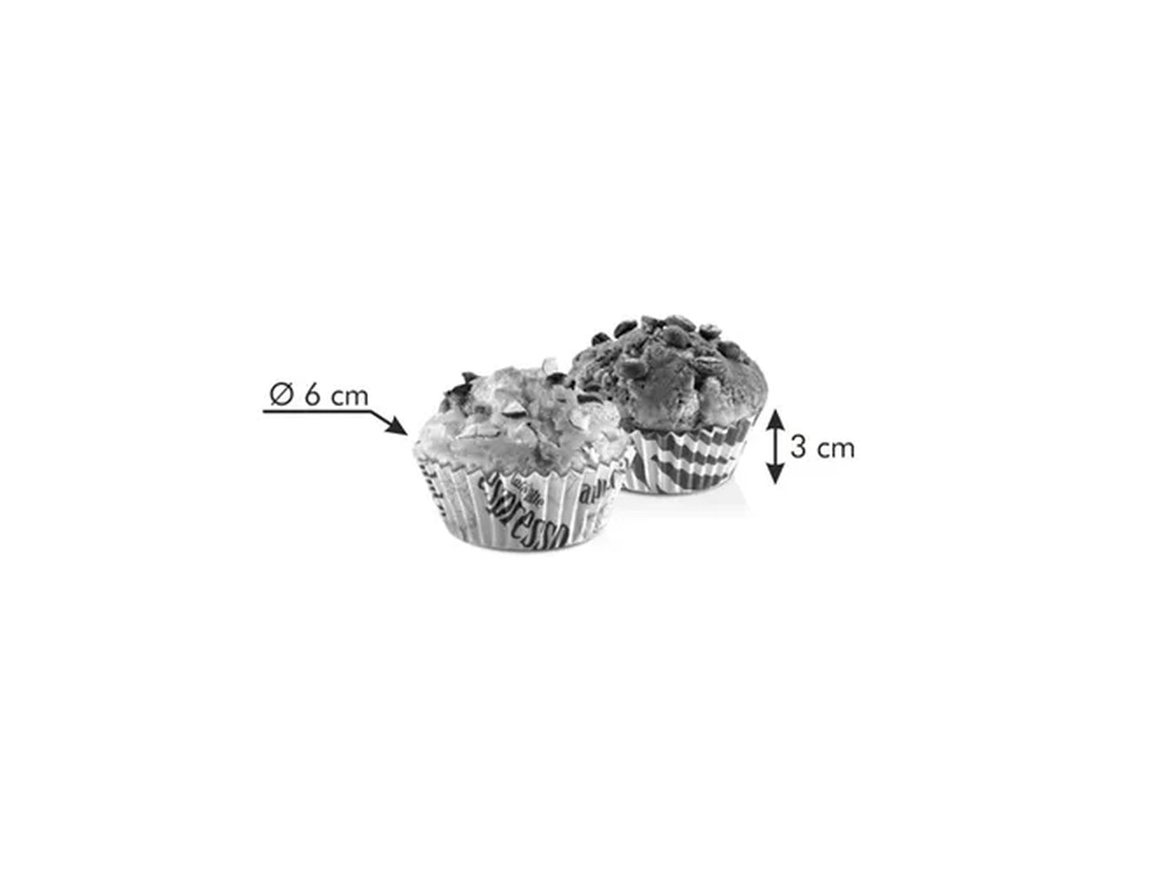 Pirottini in carta decoro caffÃ¨ 6 cm 60 pezzi Tescoma Delicia