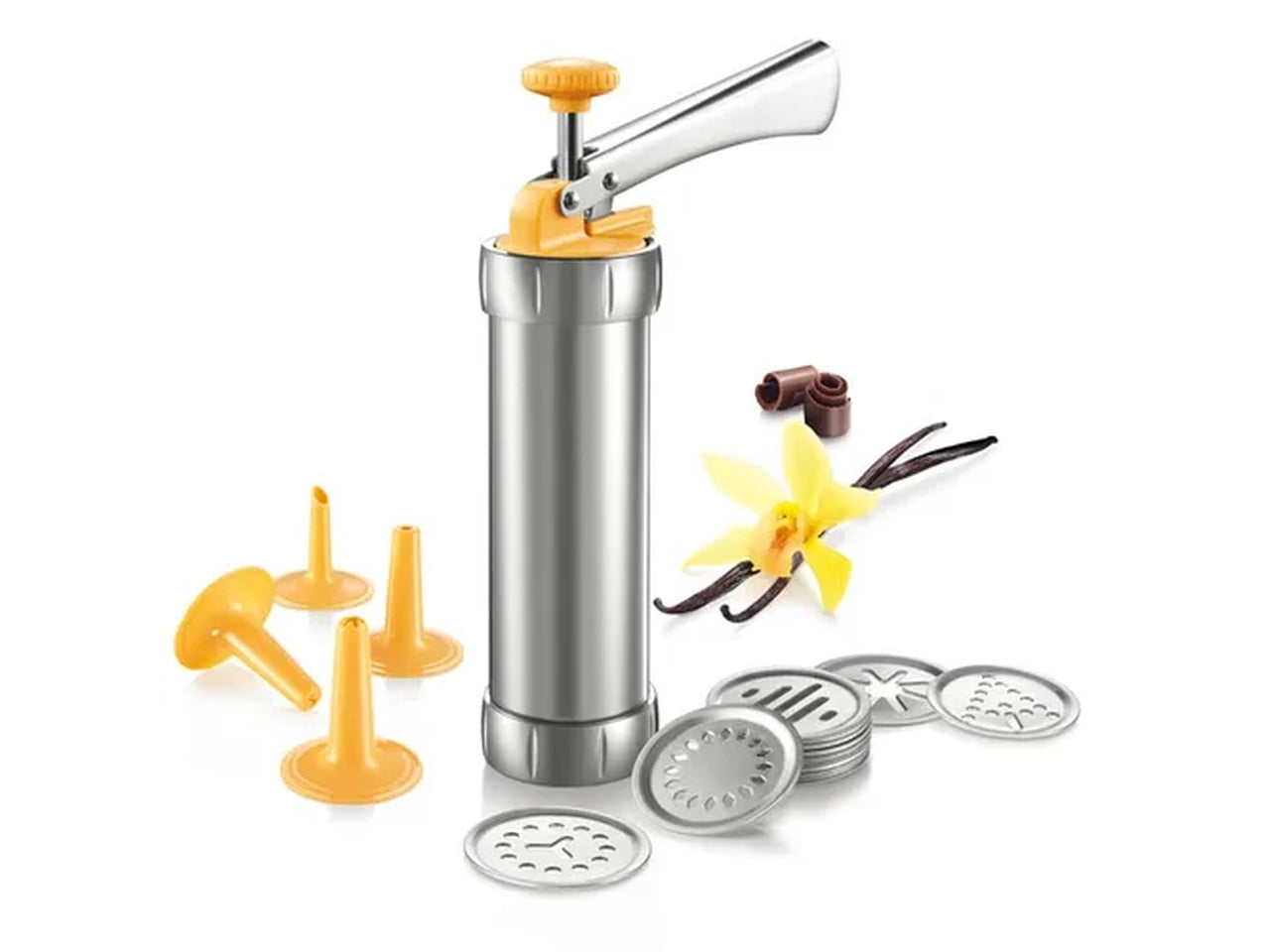 Pistola Sparabiscotti Tescoma Delicia in acciaio inox 20 trafile 4 beccucci