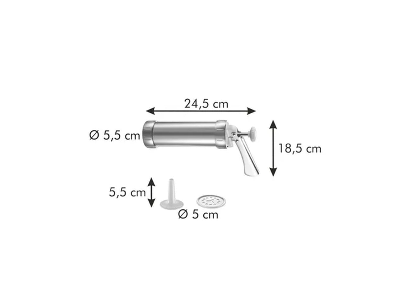 Pistola Sparabiscotti Tescoma Delicia in acciaio inox 20 trafile 4 beccucci