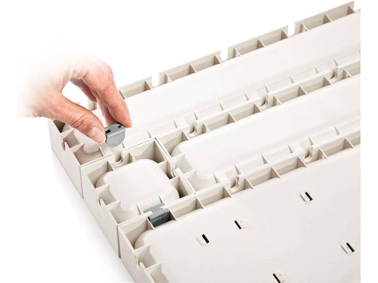 Porta utensili Tescoma Flexispace bianco in plastica 37x14,8 cm