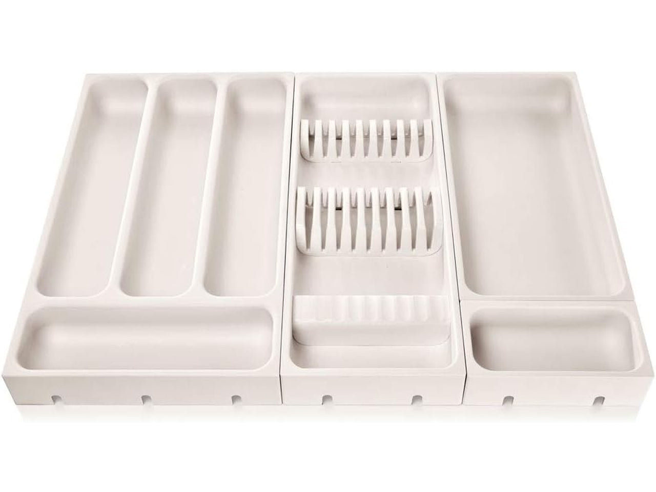 Porta utensili Tescoma Flexispace bianco in plastica 37x14,8 cm