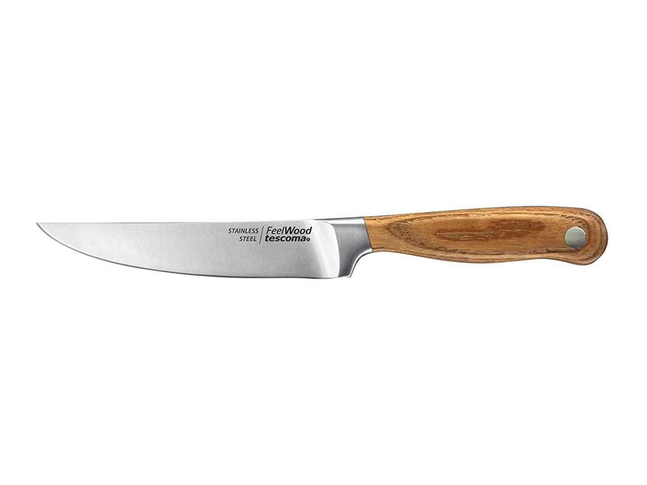 Coltello sbucciatore manico in legno 13 cm Tescoma Feelwood