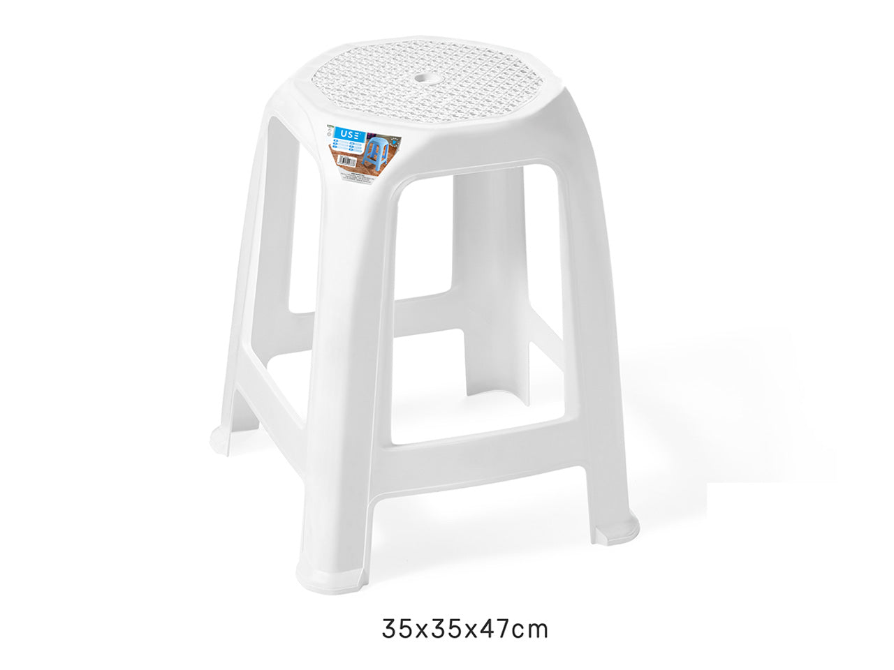 Sgabello griglia colore bianco