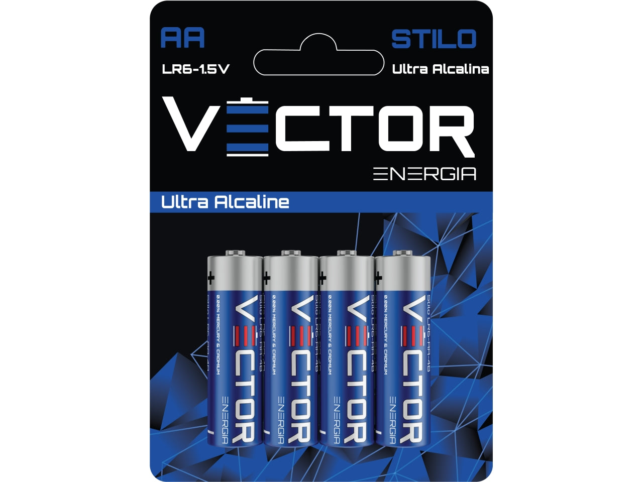 Pila super alcalina stilo blister da 4 pile