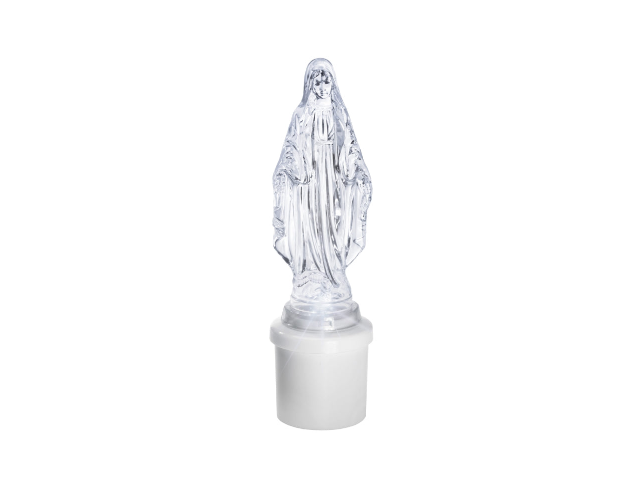 Lumino elettrico con madonna illuminata a batterie h.16,9xl.6cm