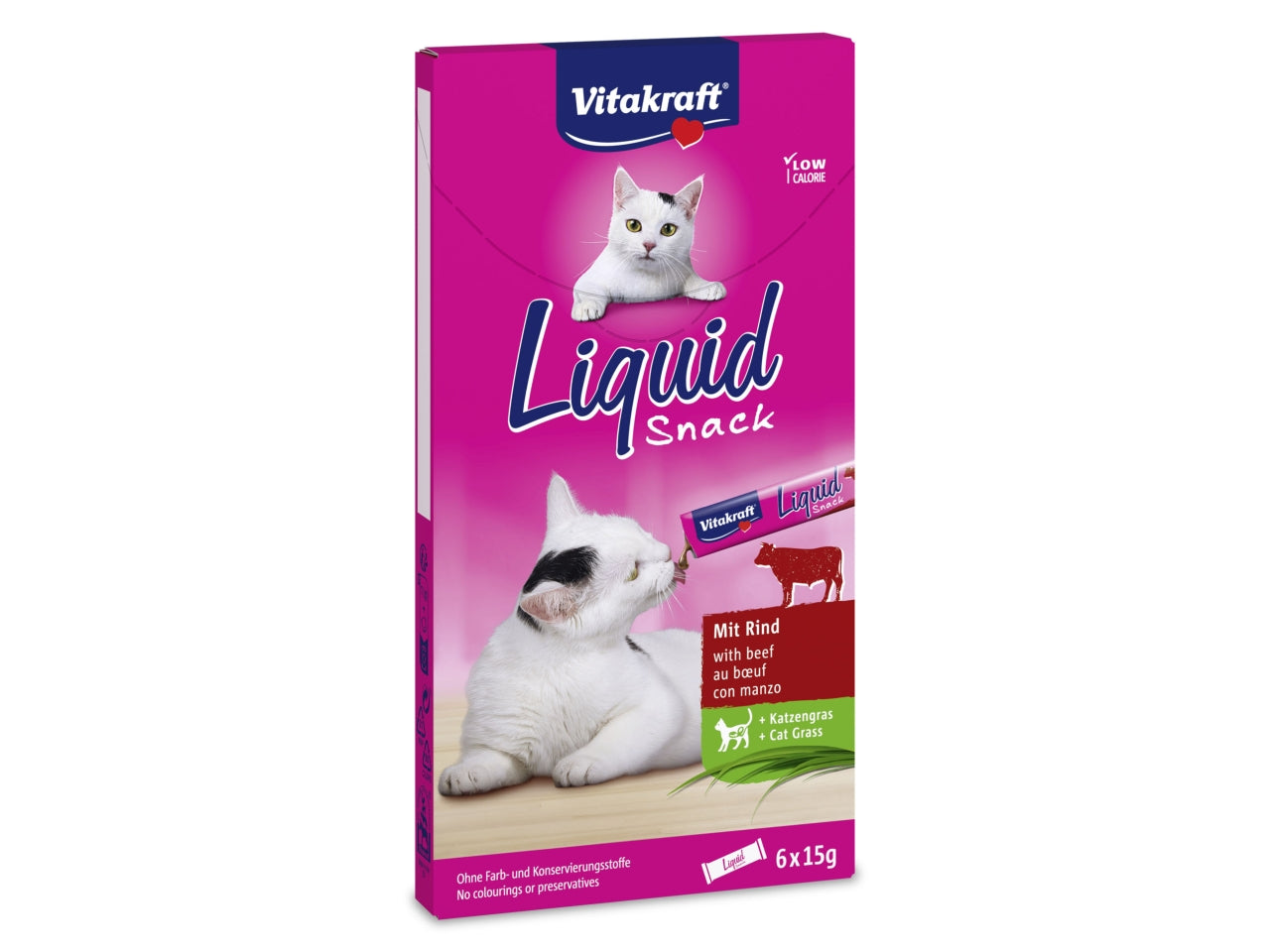 Liquid snack manzo e inulina 90gr snacks per gatti