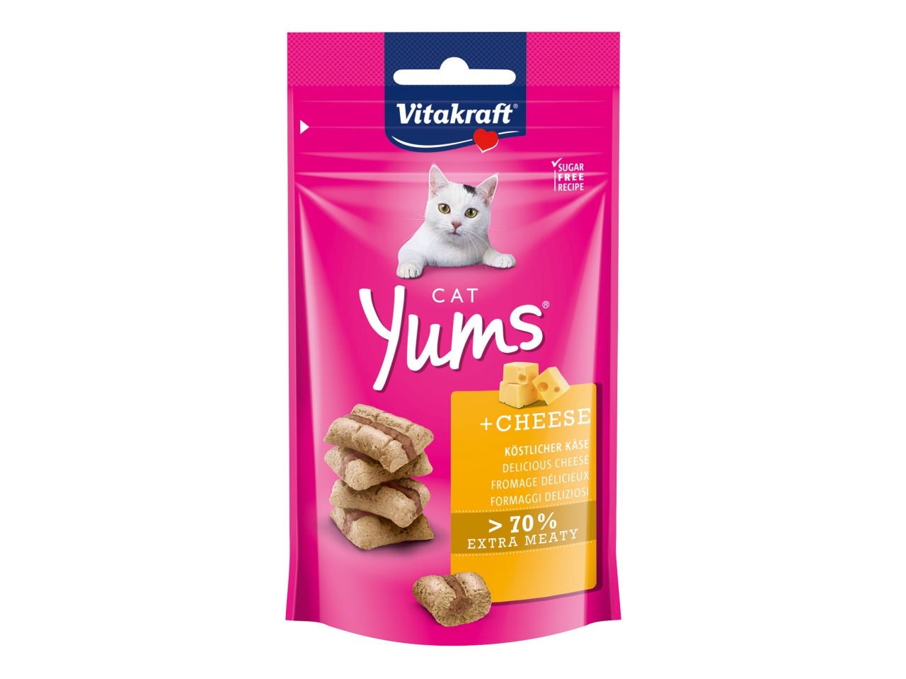 Cat yums formaggio 40gr snacks per gatti