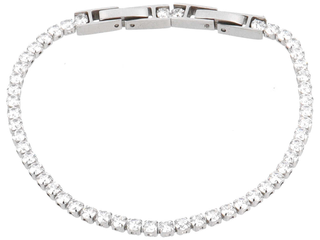 Bracciale tennis doppia chiusura crystal