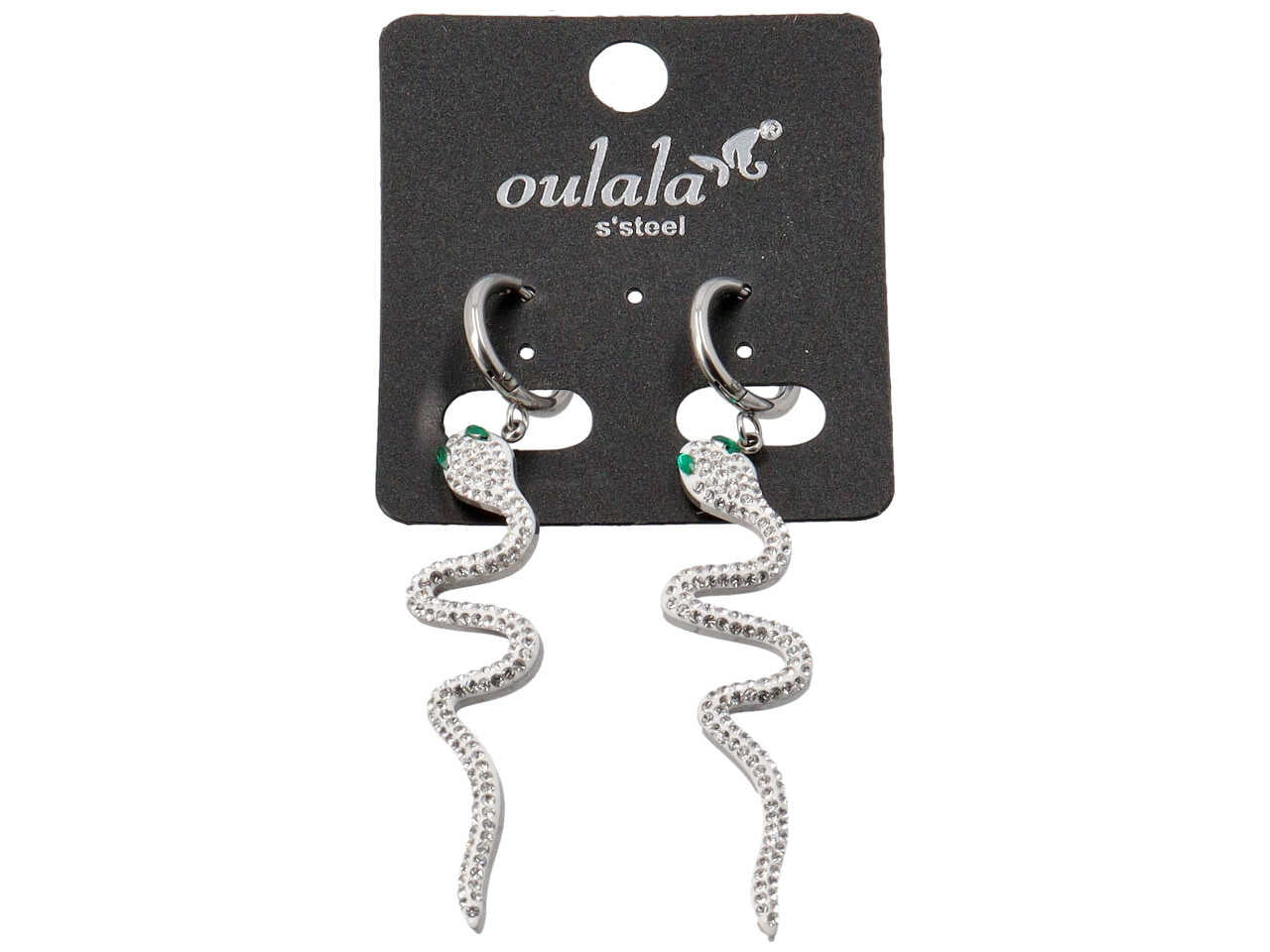 Cerchietto con serpente lungo strass