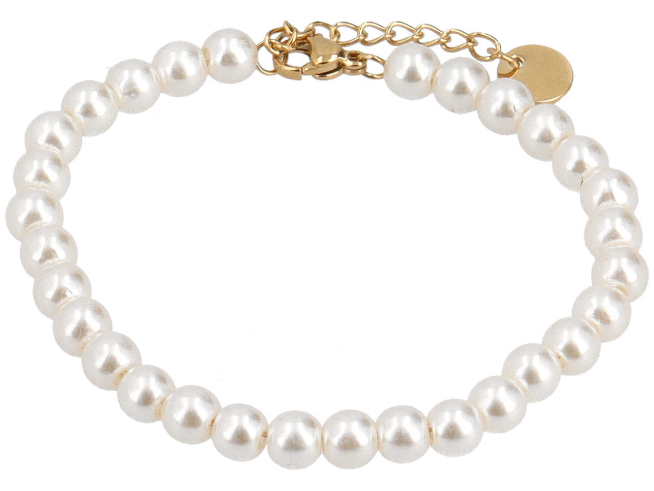 Bracciale oro c/perle 6mm