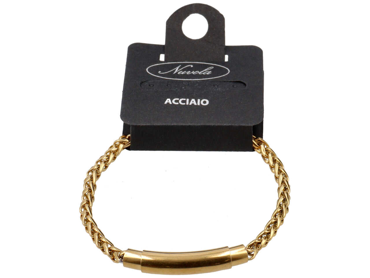 Bracciale curvo con maglia oro