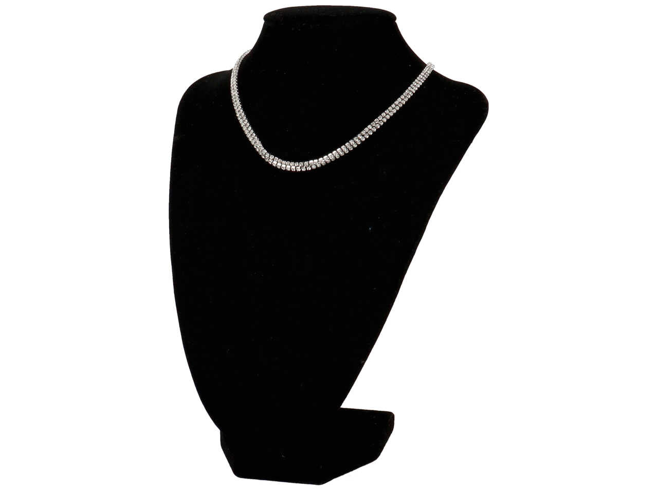 Collana tennis 2 fili con strass