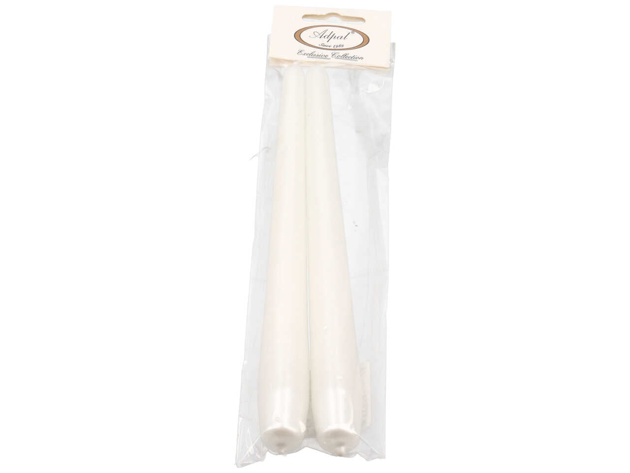 Candela conica 240/22 2pz  metallica perla