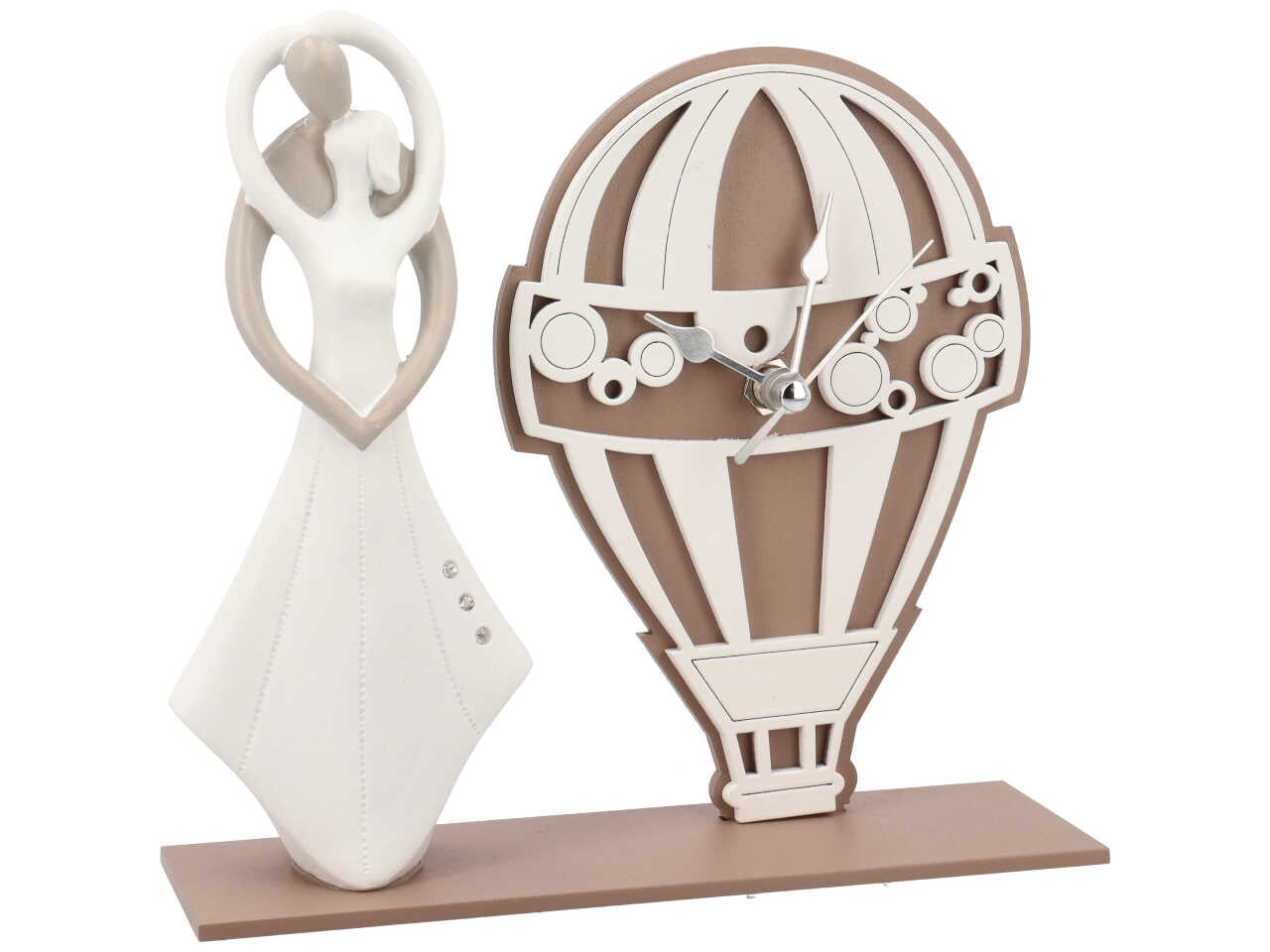 Orologio mongolfiera sposi strass fango