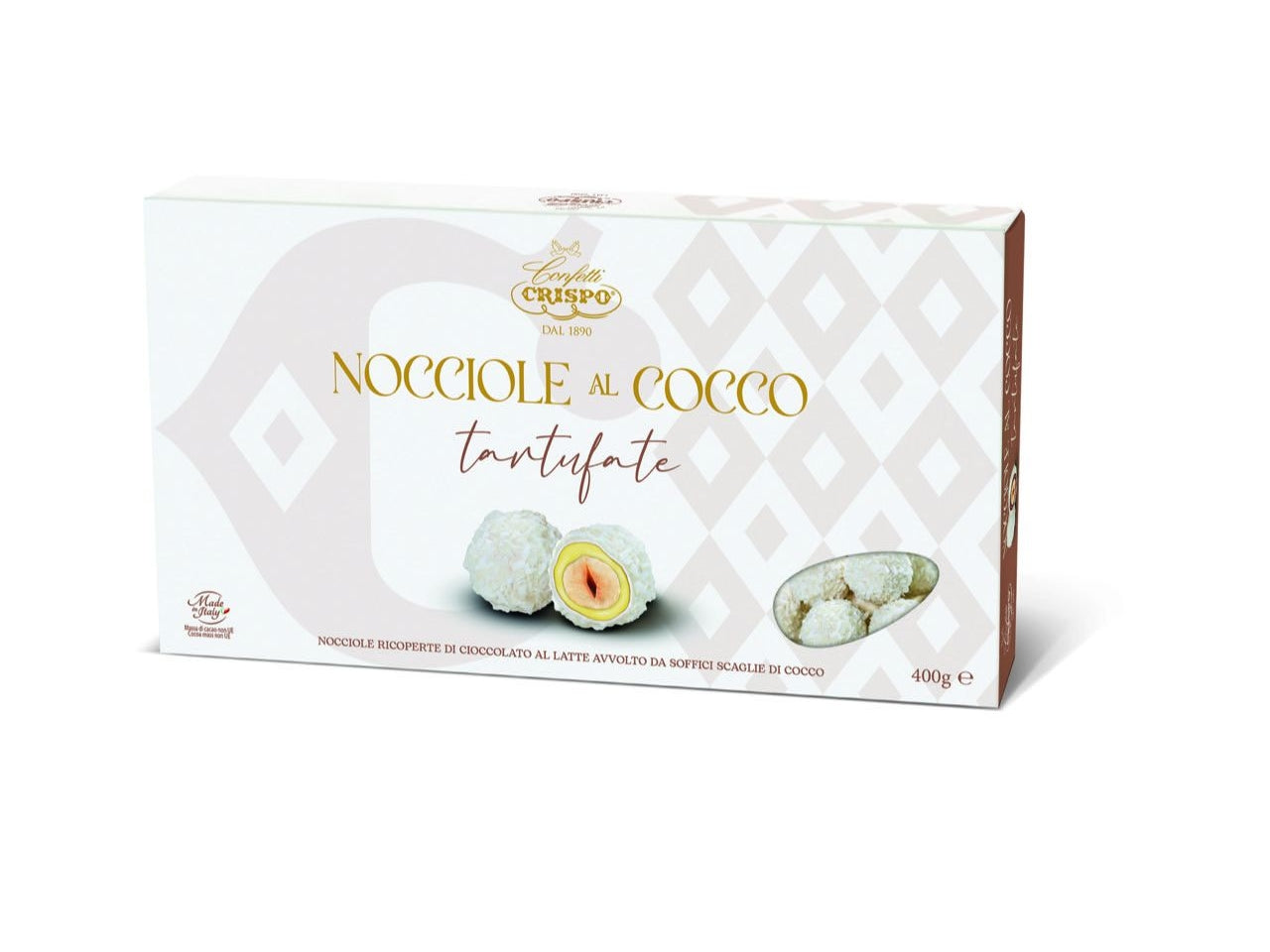 Nocciole tartufate al cocco 400 gr
