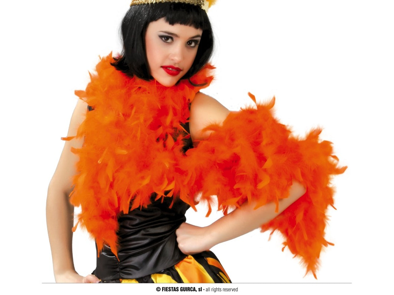 Boa con piume arancioni 40 grammi