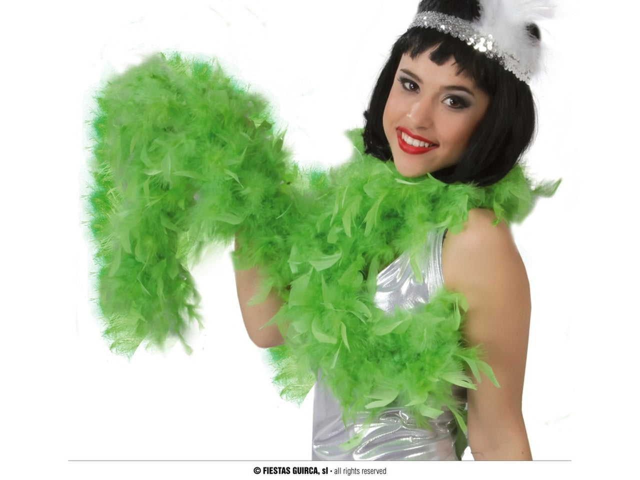Boa con piume verde pistacchio 40 grammi