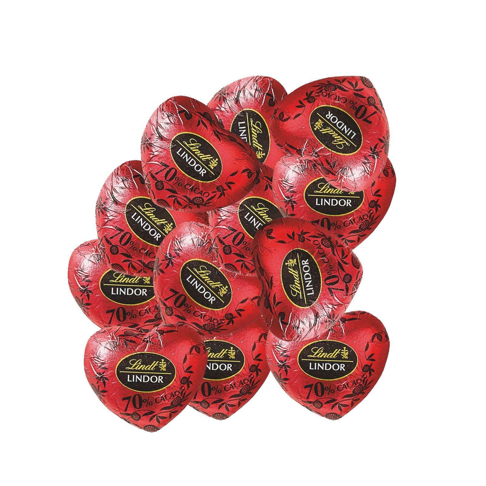 Lindt cioccolatini cuore lindor fondente al 70% da 500gr