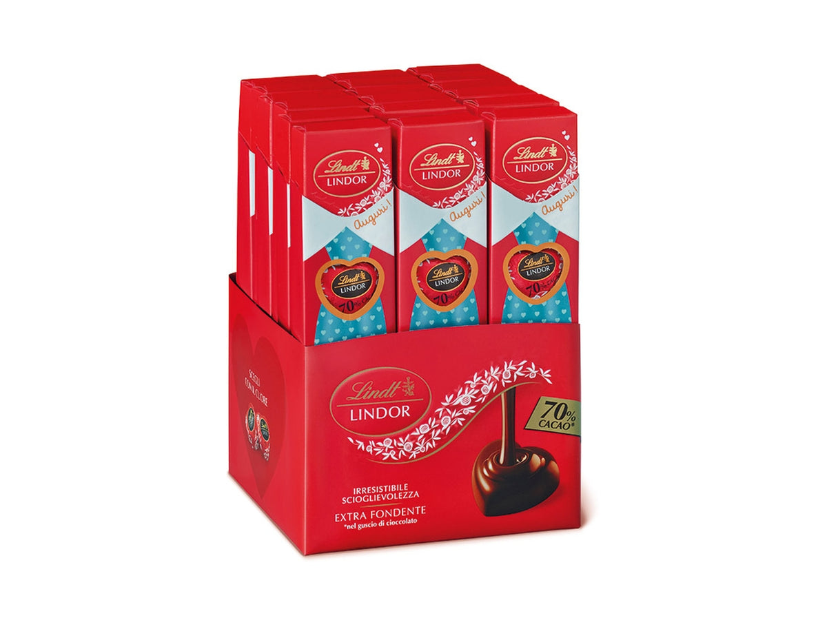 Tubini cuori lindor fondente 70% cacao