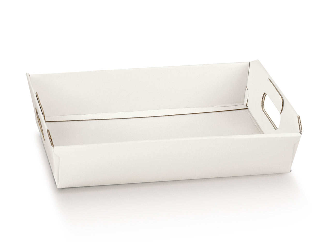 Fibra bianca cesto incollato 31x22x9cm