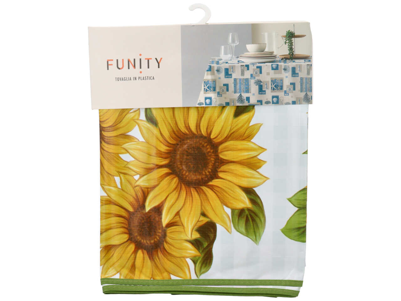Funity tovaglia in plastica stampata reversibile cm 140*240 12p unica