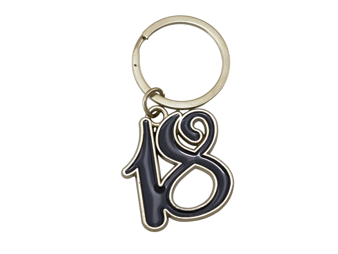 Portachiavi metal 18 nero mis:2,8x3