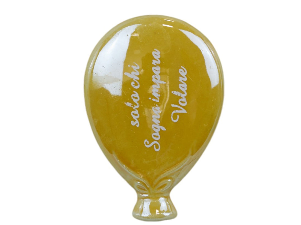 Palloncino magnete led giallo perlato con frase